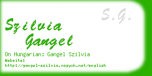 szilvia gangel business card
